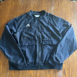 Adidas Originals Miami Hurricanes Playoff FZ Jacket Men's Black Size Medium